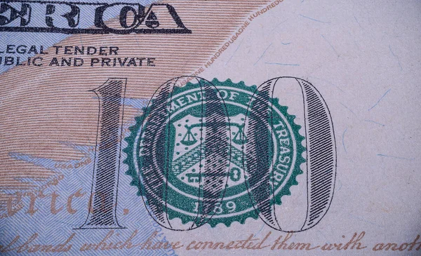 Primer Plano Billete Dólar —  Fotos de Stock