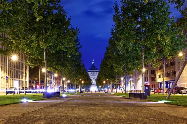 Vista Nocturna Ciudad Stockholm Suecia — Foto de Stock