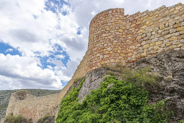 Remains Walls Towers Ancient Muslim Castle Albarracin Province Teruel Aragon — Stock Fotó