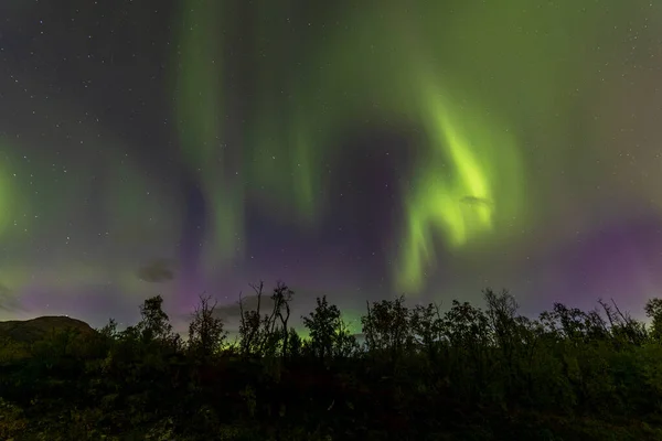 Aurora Borealis Natten — Stockfoto