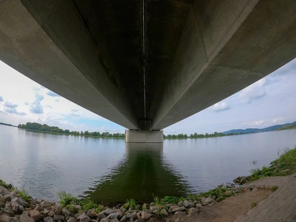 Vue Sur Pont Dans Ville Rivière Dniepr — Photo