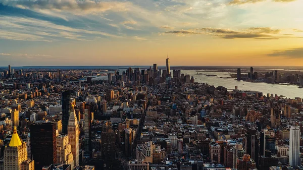 Skyline Della Città New York Con Grattacieli Edifici — Foto Stock