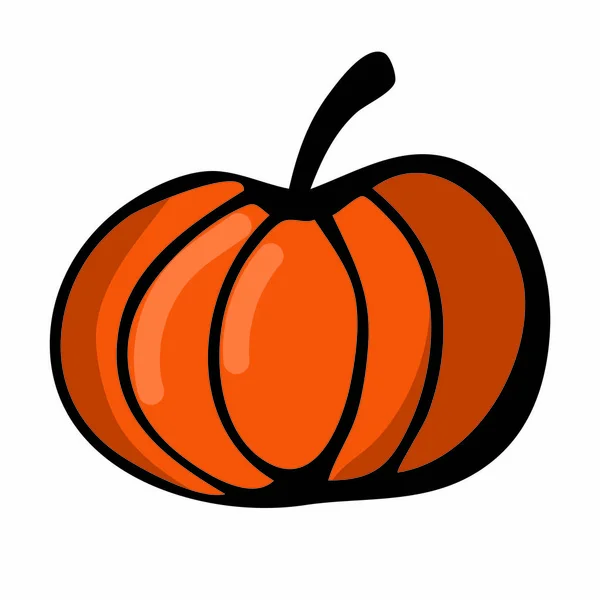 Pompoen Icoon Cartoon Illustratie Van Halloween Vector Pictogrammen Geïsoleerd Witte — Stockvector