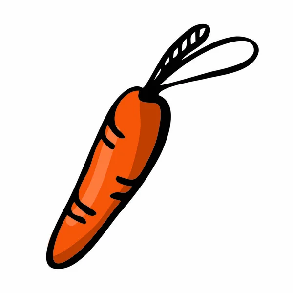 Carrot Vegetable Icon Cartoon Carrots Vector Illustration Isolated White Background — Stock vektor