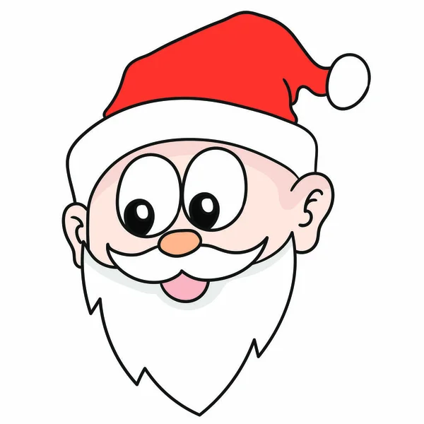Santa Claus Con Ilustración Vector Sombrero — Vector de stock