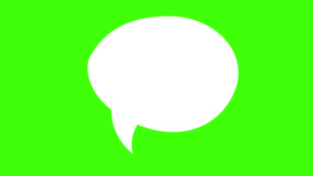 Neon Yeşil Arkaplanda Konuşma Balonu — Stok video