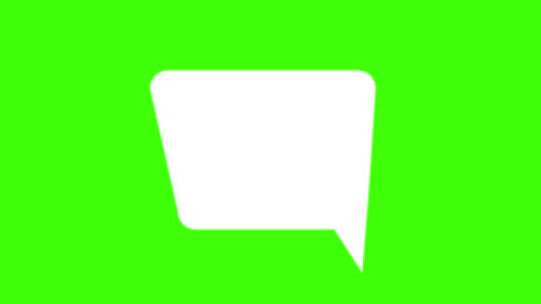 Speech Bubble Neon Green Background — Stockvideo