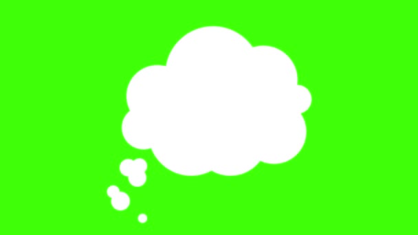 Speech Bubble Neon Green Background — Vídeo de Stock