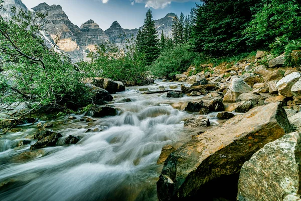 Belle Vue Sur Rivière Dans Les Montagnes — Photo