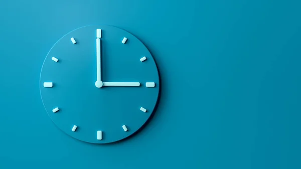 Oficina Azul Reloj Pared Ilustración —  Fotos de Stock