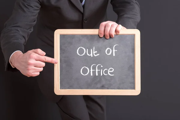 Businessman Holding Blackboard Text Job — Stock Photo, Image