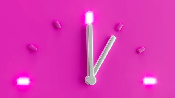 Pink Clock Sign Illustration — Fotografia de Stock