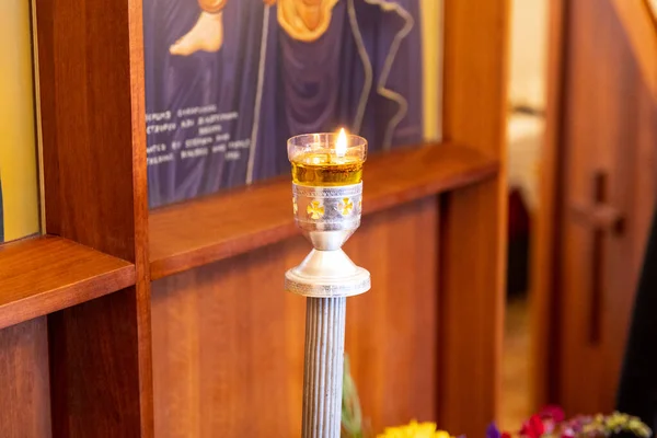 Interior Church Candle — Stock Photo, Image