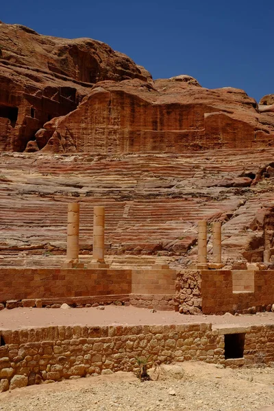 Petra Jordan Ősi Városának Romjai — Stock Fotó