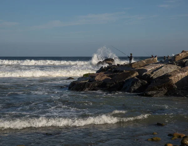 Kust Van Middellandse Zee Het Noorden Van Israël — Stockfoto