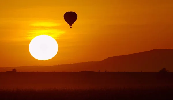 Balon Gorące Powietrze Rano — Zdjęcie stockowe