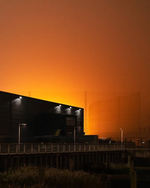 Průmyslové Zázemí Moderní Městské Stavby — Stock fotografie