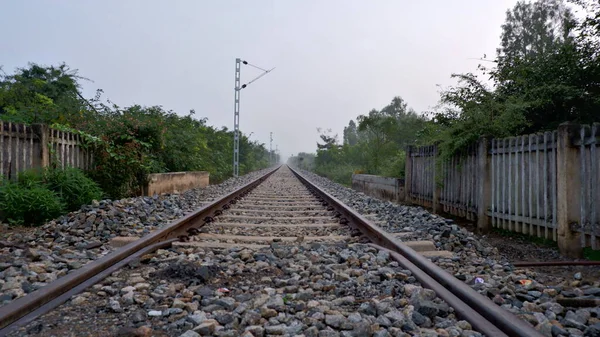 Järnvägsspår Väg — Stockfoto