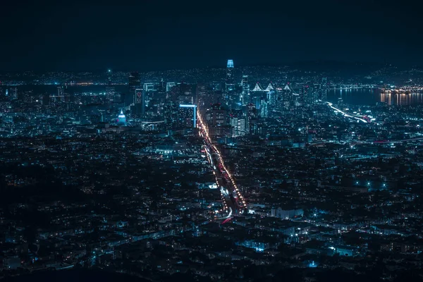 Nachtaufnahme Der Stadt Der Hauptstadt Chinas — Stockfoto