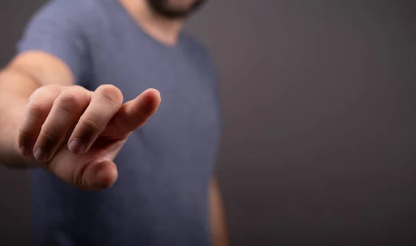 Крупным Планом Руки Мужских Пальцев — стоковое фото