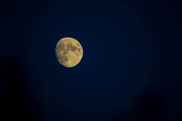 Lune Dans Ciel Nocturne — Photo