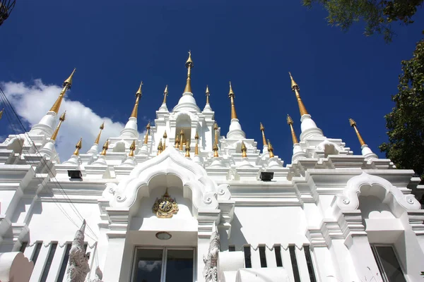 Vitt Tempel Staden Thailand — Stockfoto