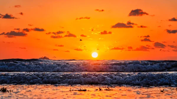 Matahari Terbenam Atas Laut — Stok Foto