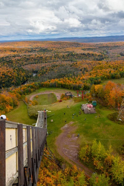 Воздушный Вид Красивый Осенний Пейзаж — стоковое фото