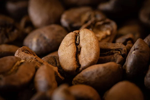 焙煎したコーヒー豆の閉まり — ストック写真