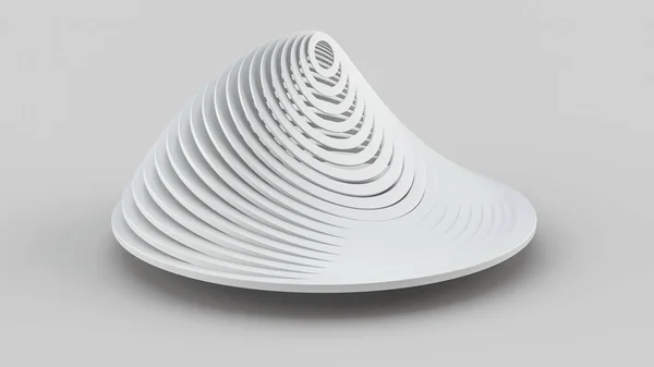 Abstract Infinity Twisted Shape Light Grey Matte Plastic Material White — Φωτογραφία Αρχείου