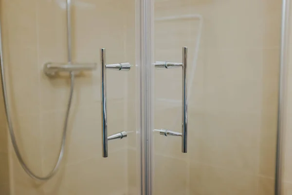 Banheiro Banheiro Chuveiro Higiene Encanamento Banheiro Pia Toalha Água Torneira — Fotografia de Stock