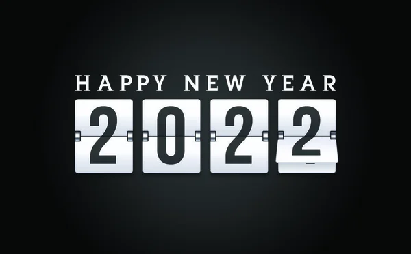 Feliz Año Nuevo 2022 Vector Texto Ilustración — Vector de stock