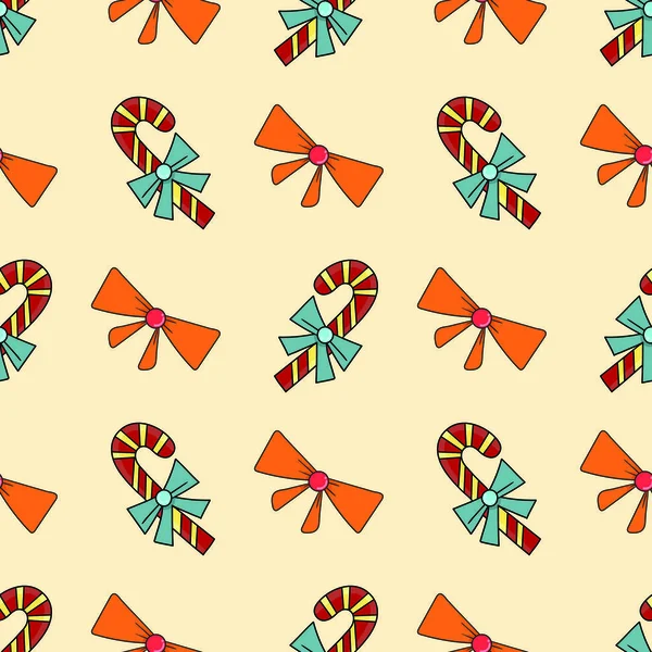 Seamless Pattern Colorful Bows Vector Illustration —  Vetores de Stock