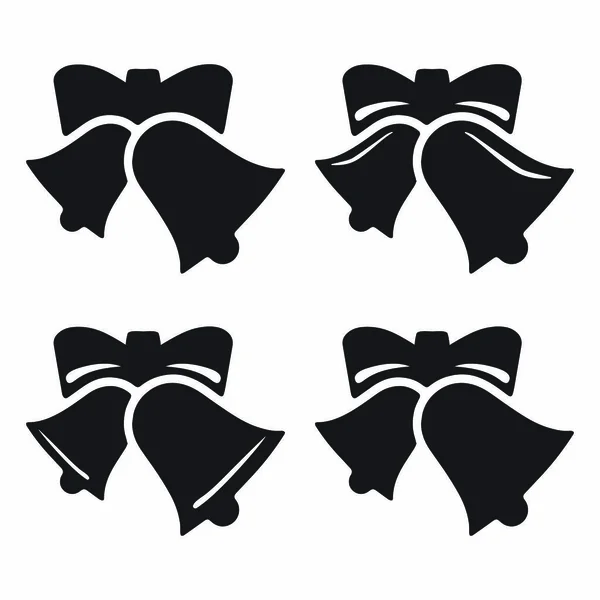 Black Bow Icon Isolated White Background Vector Illustration — Stock Vector