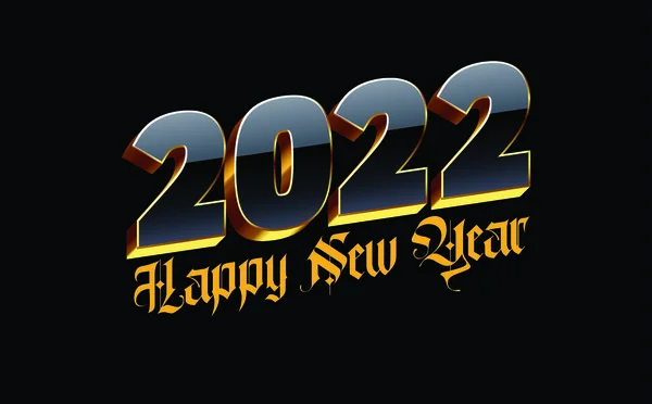 Feliz Año Nuevo 2022 Vector Ilustración — Archivo Imágenes Vectoriales