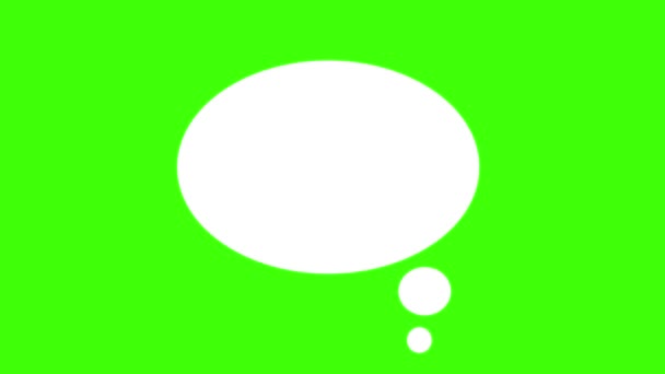 Bańka Mowy Neonowym Zielonym Tle — Wideo stockowe