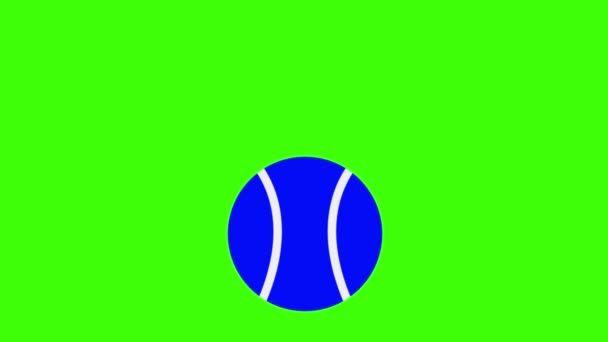 Мяч Изолирован Зеленом Фоне — стоковое видео