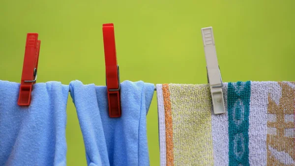 Wäsche Zum Waschen Der Wäscheleine — Stockfoto
