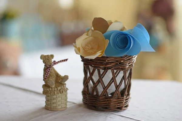 Beautiful Wedding Bouquet Flowers Background Garden — Stock Photo, Image