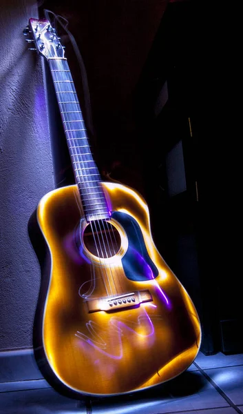 Guitarra Parede — Fotografia de Stock