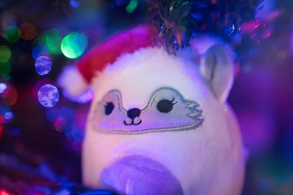 Christmas Toy Snowman Teddy Bear — Stock Photo, Image