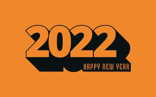 Feliz Ano Novo 2022 Texto —  Vetores de Stock