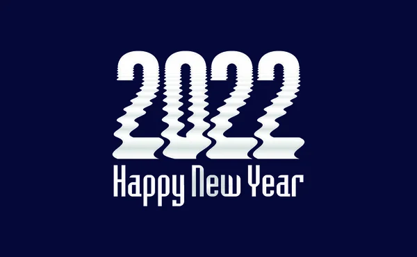Feliz Año Nuevo 2022 Diseño Texto Con Números Símbolos Ilustración — Archivo Imágenes Vectoriales