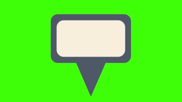 Kaart Pin Neon Groene Achtergrond — Stockvideo