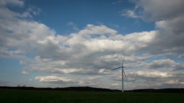 可再生能源风力涡轮机 自然概念背景 — 图库视频影像