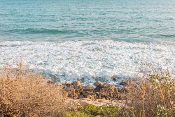 Bella Costa Del Mare Nel Nord Israele — Foto Stock