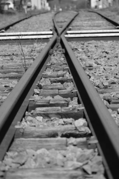 Railway Tracks Railroad Track — Stock Photo, Image