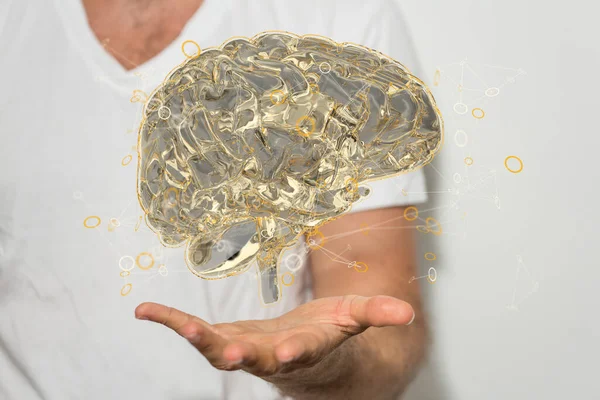 Lidský Mozek Převody Ruce — Stock fotografie