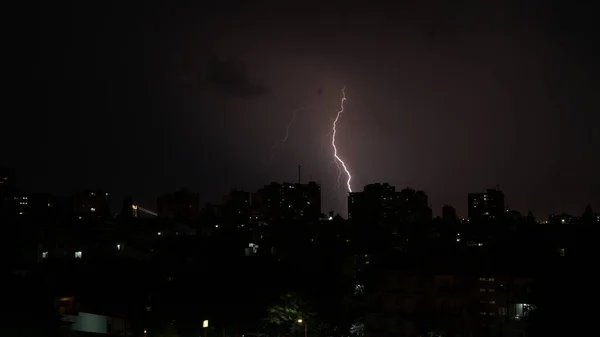 Relámpago Cielo Nocturno —  Fotos de Stock