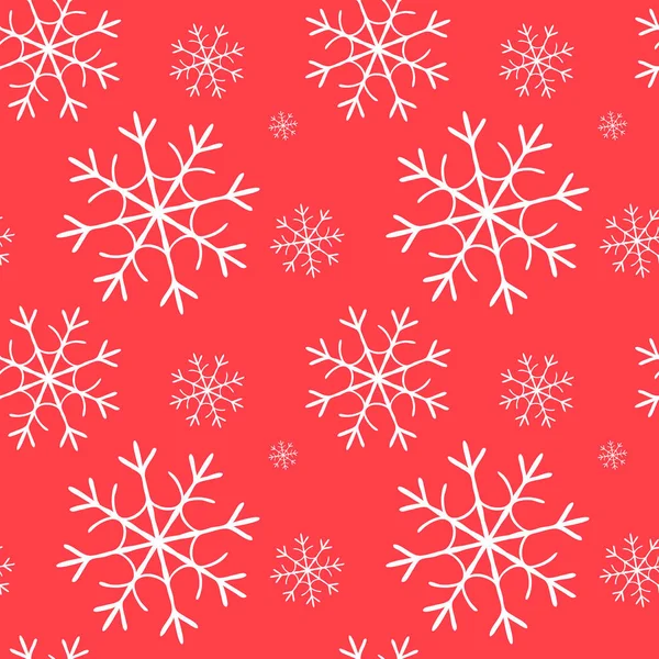 Seamless Pattern Christmas Snowflakes Vector Illustration — Stock Vector